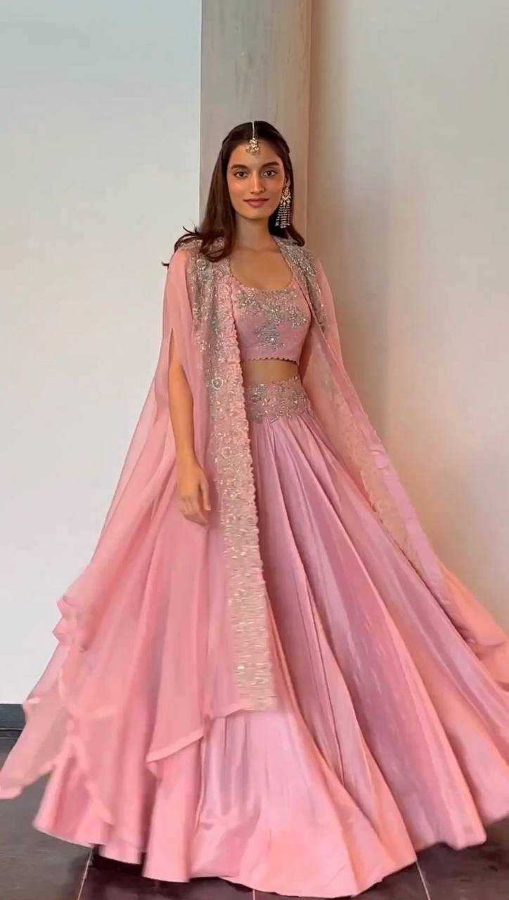 YNF  CHINON SILK RIN162 224 WHOLESALE  LEHENGAS MANUFACTURER