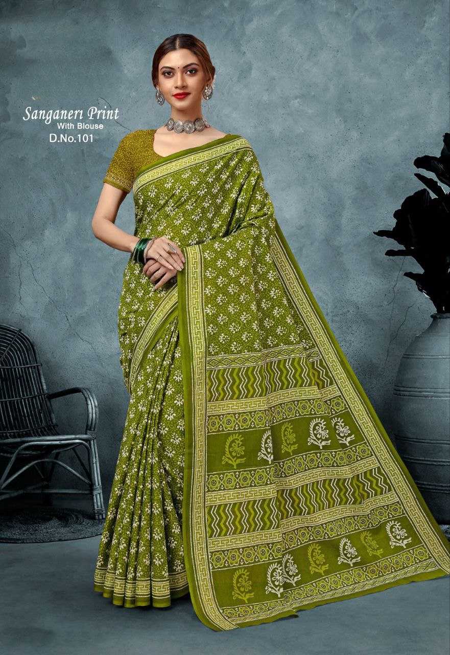 YNF COTTON LKC SANGANERI WHOLESALE SAREE MANUFACTURER