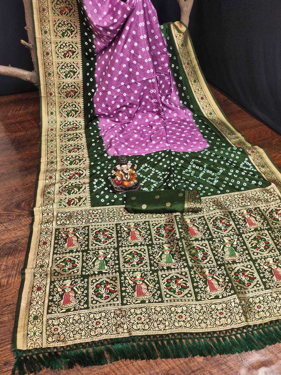 YNF BANDHINI SILK MTC ANUSHTHAN WHOLESALE SAREES MANUFACTURER