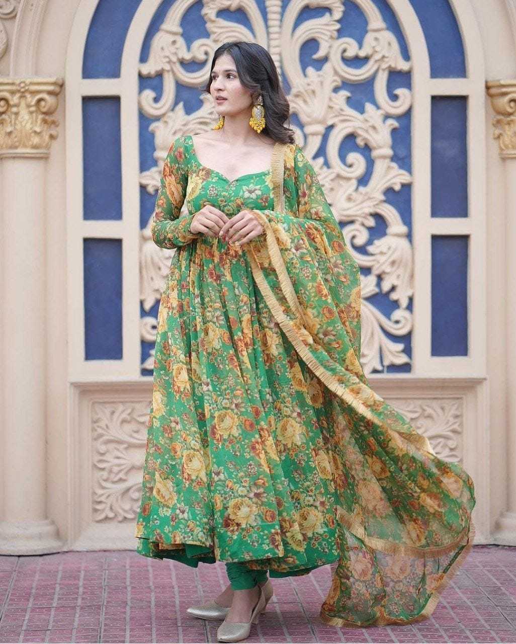 YNF FAUX GEORGETTE PRI 88 WHOLESALE GOWNS MANUFACTURER     