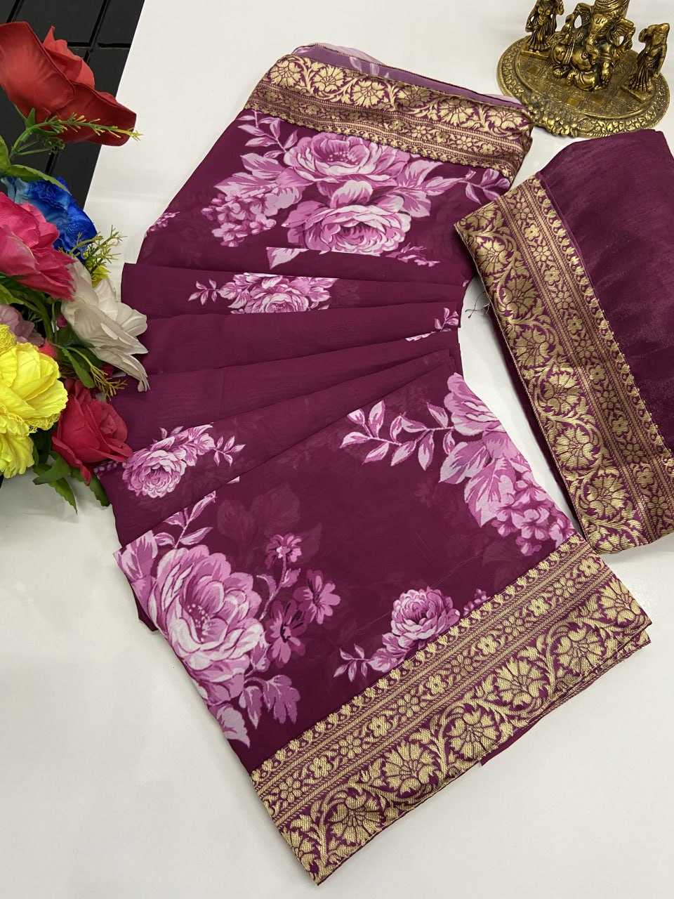 YNF GEORGETTE  KIF P2 WHOLESALE SAREE MANUFACTURER 