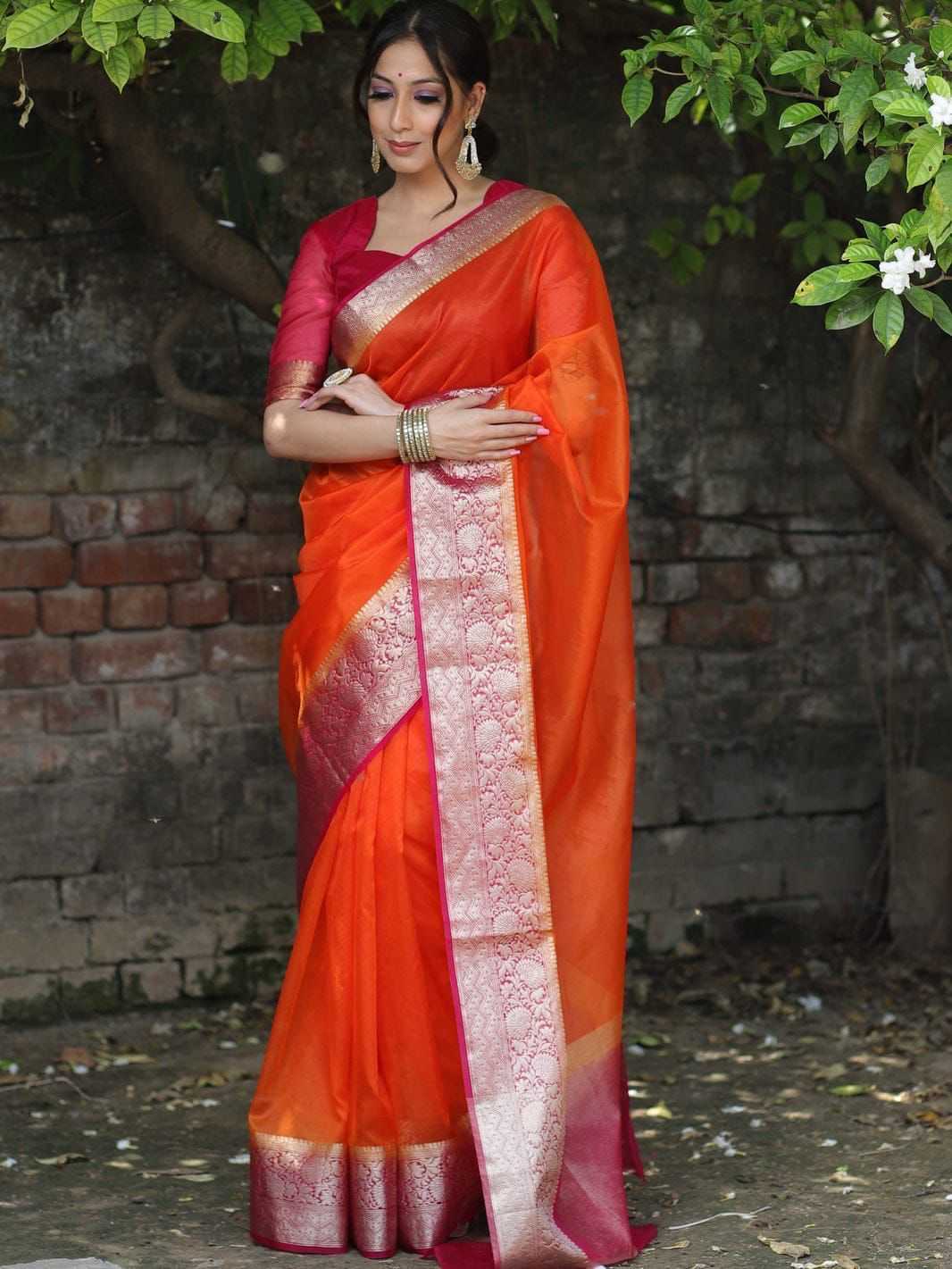 YNF ORGANZA RDM SOLID WHOLESALE SAREES MANUFACTURER