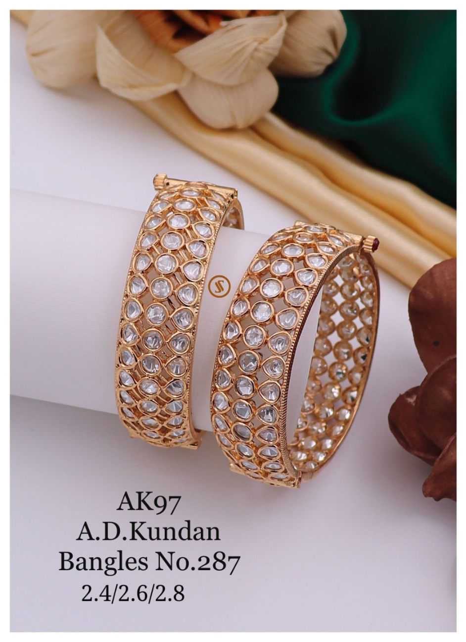 YNF BRASS R2 WOMEN JEWELLERY WHOLESALE KUNDAN BAMGLES MANUFACTURER