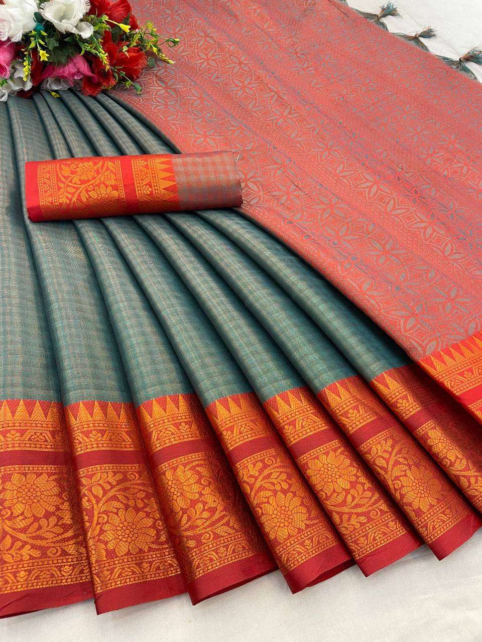 YNF COPPER SILK RVR KHANGULAB SILK SAREES WHOLESALE SOUTH INDIAN SOFT SILK TRADITIONAL SAREES MANUFACTURER