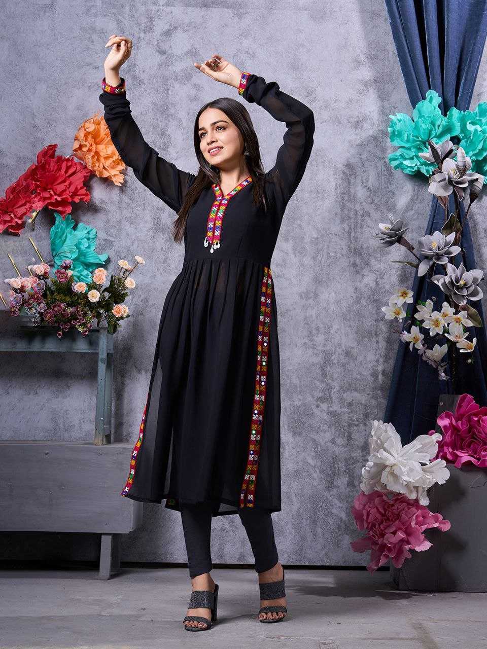 YNF FAUX GEORGETTE MVC 1026 KURTIS WHOLESALE FESTIVE WORKWEAR KURTIS MANUFACTURER