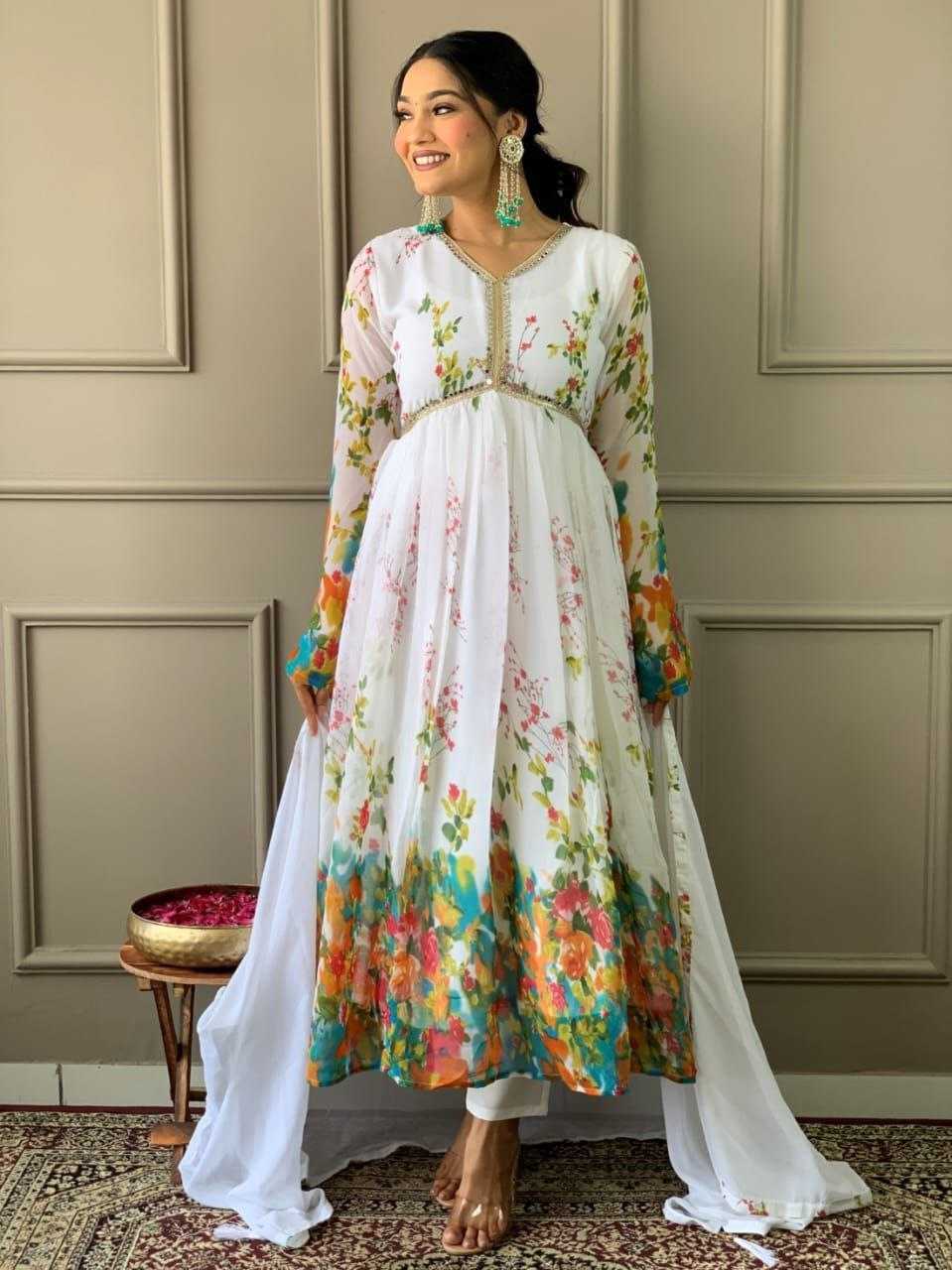 YNF GEORGETTE SMC VANTARA SUITS & DRESSES WHOLESALE LADIES PRINTED DRESSES SUITS MANUFACTURER              