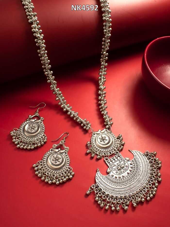 YNF ALLOY LOX 4592 WOMENS JEWELLREY WHOLESALE OXIDISED JEWELLERY SET MANUFACTURER