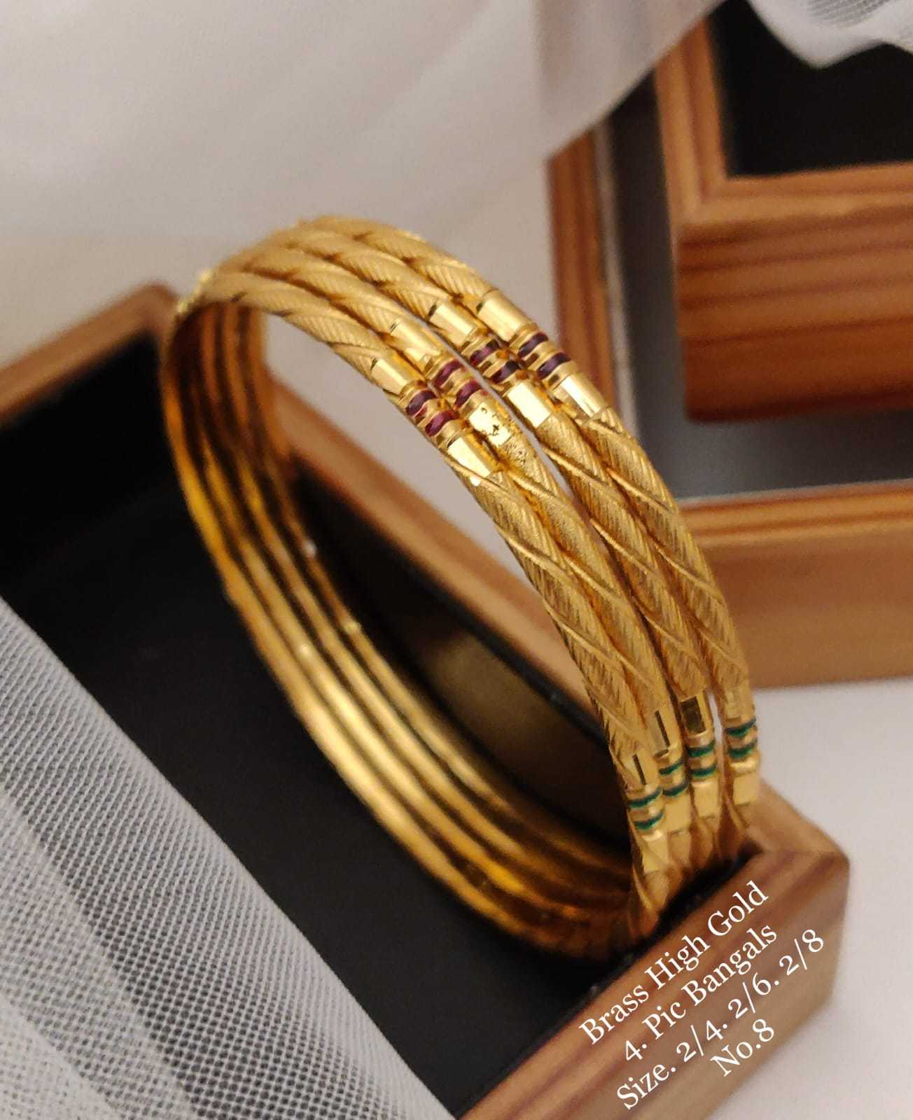 YNF BRASS  47A WOMENS JEWELLERY WHOLESALE BRASS GOLD BANGLES MANUFACTURER 