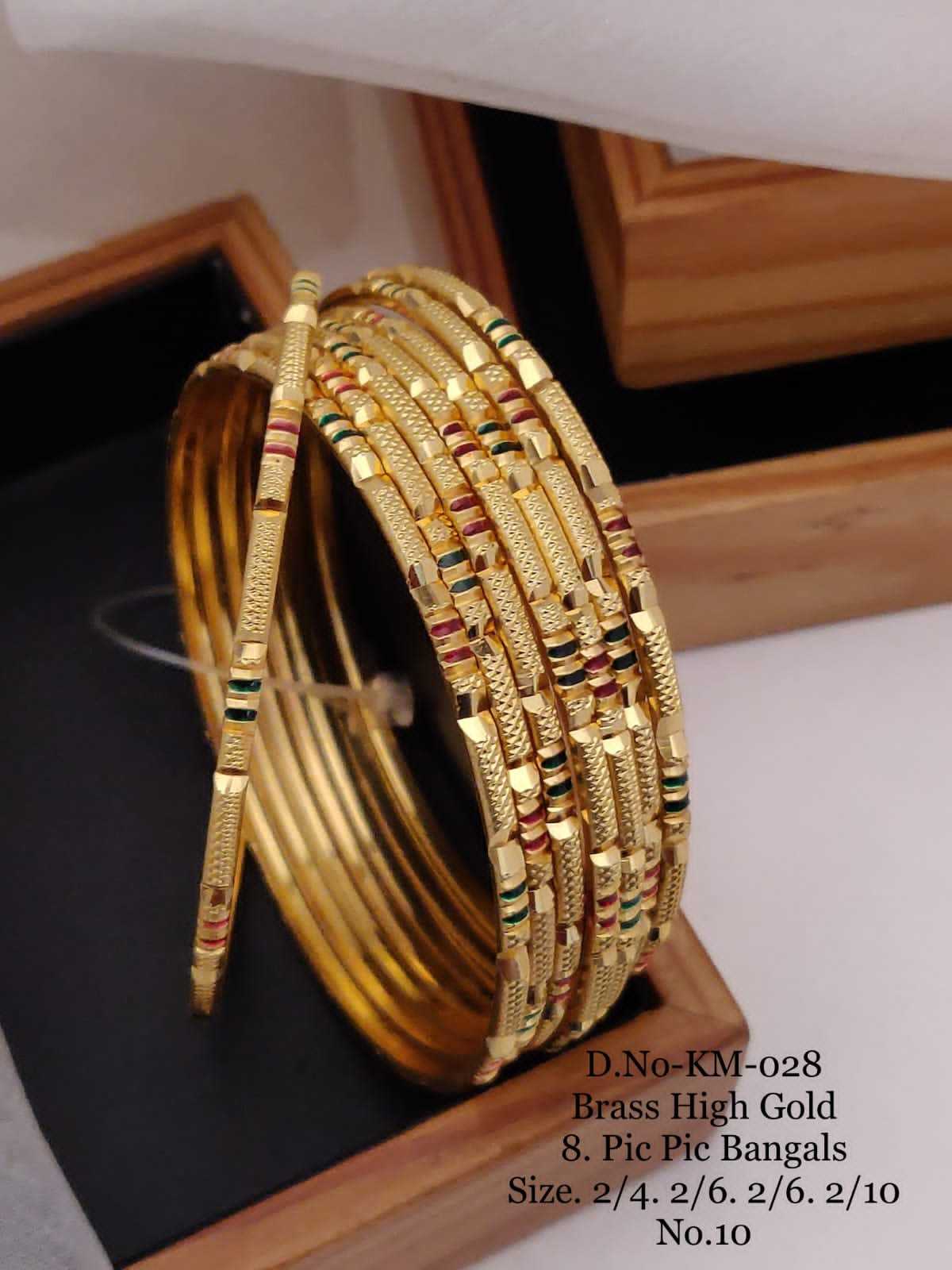 YNF BRASS  62A WOMENS JEWELLERY WHOLESALE BRASS GOLD BANGLES MANUFACTURER 