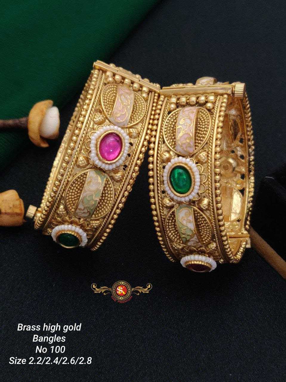 YNF BRASS 83A WOMENS JEWELLERY WHOLESALE DESIGNER BANGLES MANUFACTURER