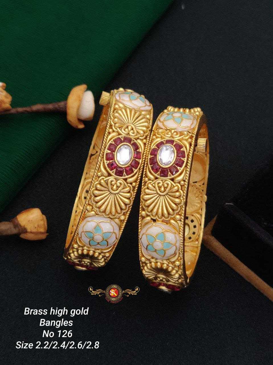 YNF BRASS 85A WOMENS JEWELLERY WHOLESALE DESIGNER BANGLES MANUFACTURER