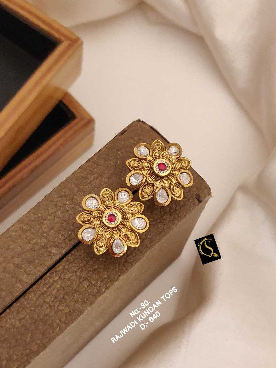 YNF BRASS EARRING6 WOMEN JEWELLREY WHOLESALE KUNDAN EARRINGS MANUFACTURER