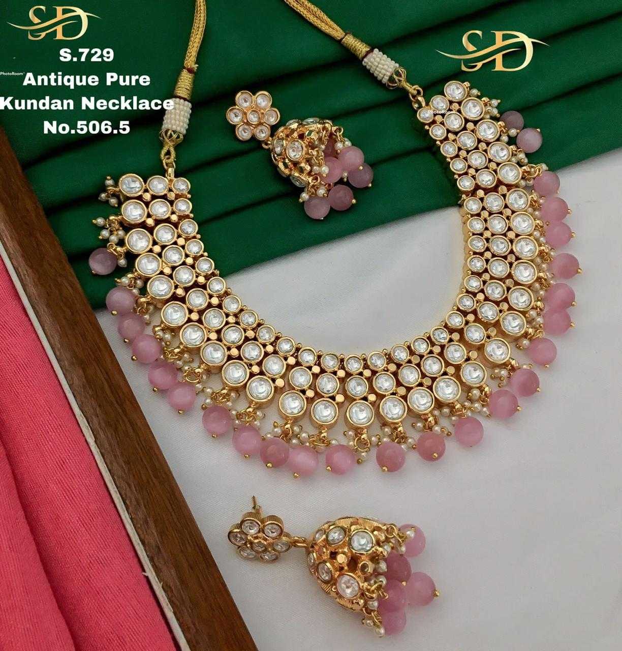 YNF BRASS KUNDAN 23 WHOLESALE KUNDAN NECKLACE SET CHOKER NECKACES MANUFACTURER