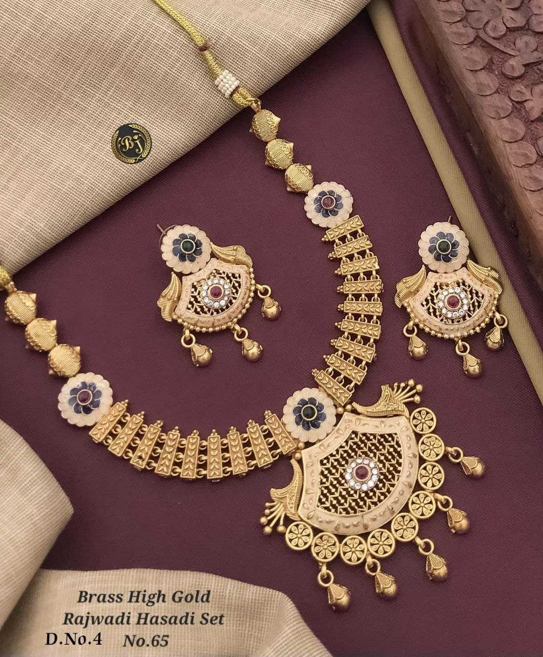 YNF BRASS RAJWADI5 WOMENS JEWELLREY WHOLESALE RAJWADI NECKLACES SET MANUFACTURER