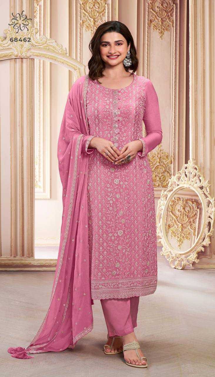 YNF CHINON SILK KSB 68466 SUITS & DRESSES WHOLESALE UNSTITCHED SUITS MANUFACTURER