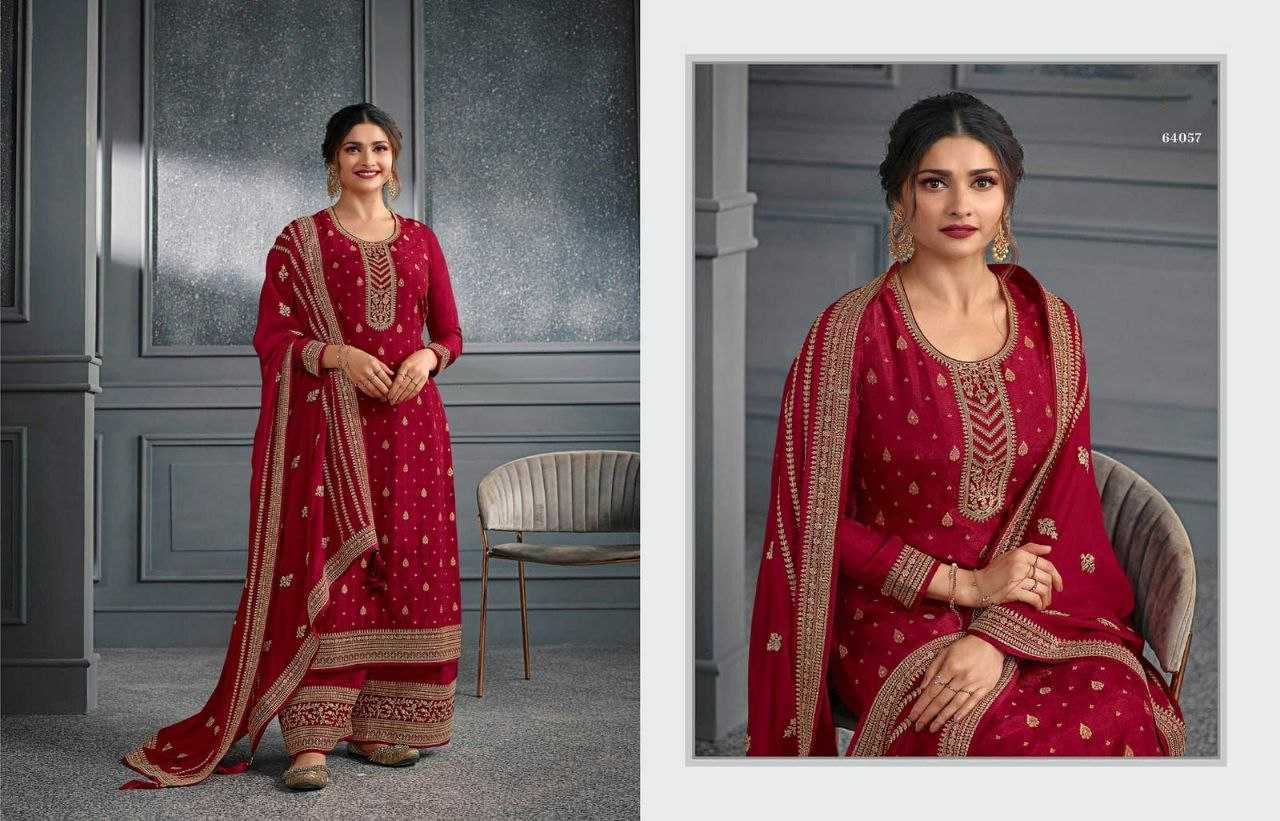 YNF DOLA SILK KSB 64058 SUITS & DRESSES WHOLESALE EMBROIDERY SEMI STICHED SHARARA SALWAR SUITS MANUFACTURER