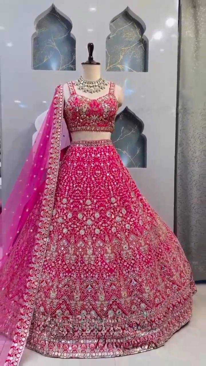 YNF FAUX GEORGETTE RIN108 1598 LEHENGAS WHOLESALE DESIGNER BRIDAL WEDDING LEHENGAS MANUFACTURER