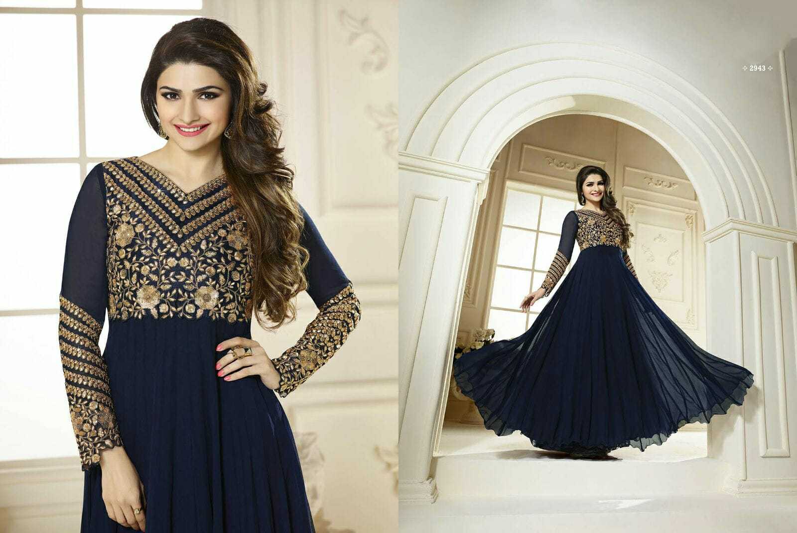 YNF GEORGETTE KSB 2943 GOWNS WHOLESALE ANARKALI GEORGETTE WORK GOWNS MANUFACTURER