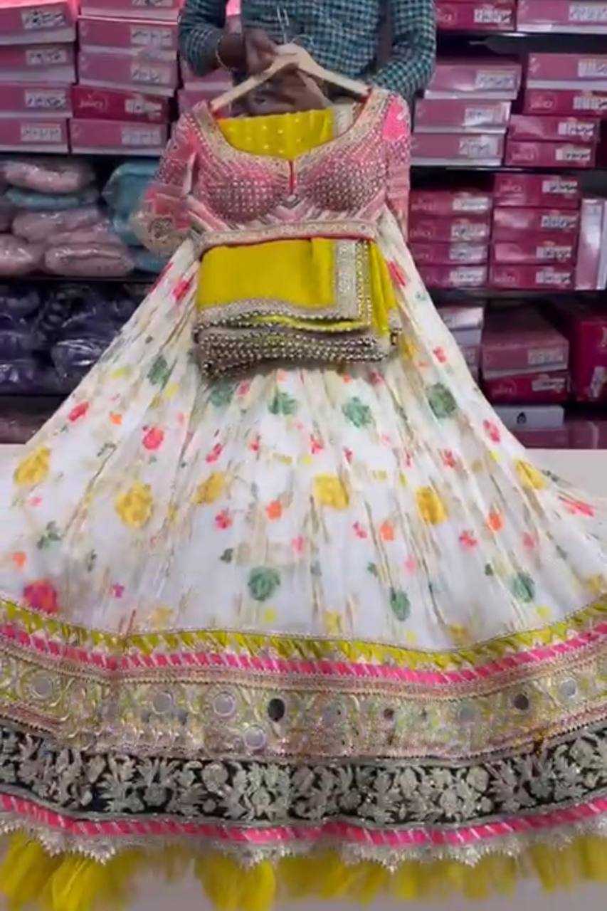 YNF GEORGETTE RIN108 1527 LEHENGAS WHOLESALE DESIGNER TRADITIONAL PRINTED LEHENGAS MANUFACTURER