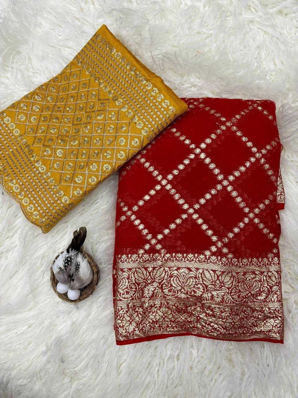 YNF GEORGETTE RIE EPICRANI SAREES WHOLESALE GEORGETTE JACQUARD VISCOSE SAREES MANUFACTURER