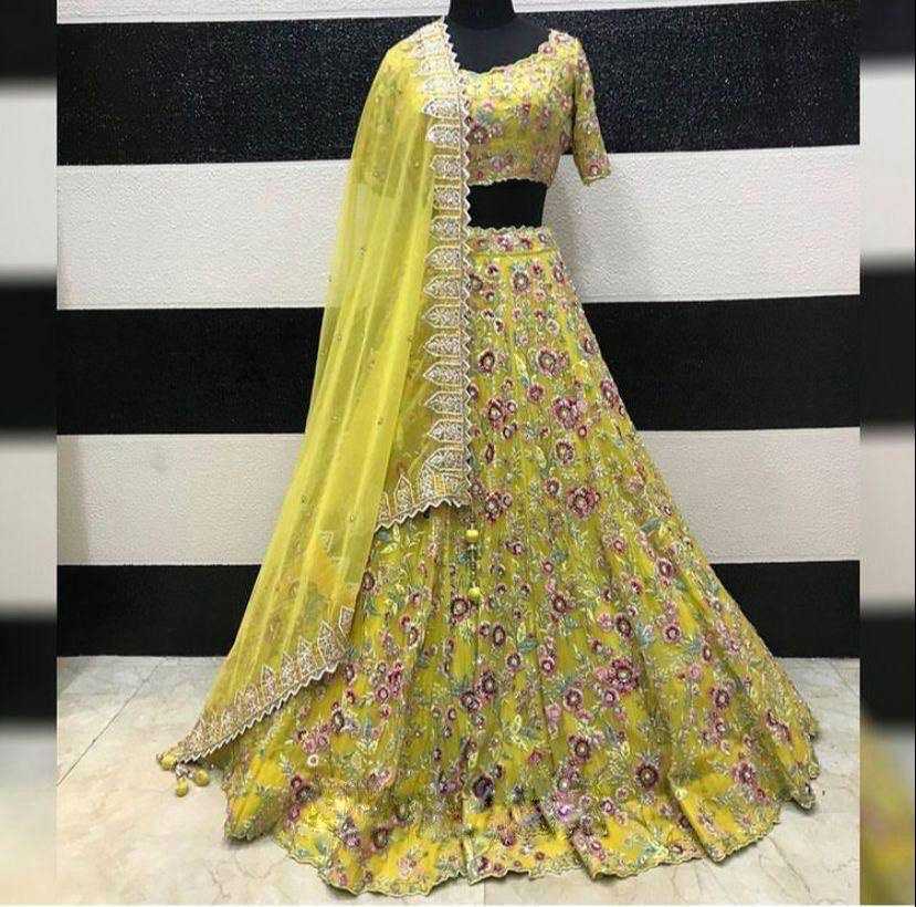 YNF ORGANZA SILK RIN108 1429 LEHENGAS WHOLESALE DESIGNER FANCY EMBROIDERED LEHENGAS MANUFACTURER