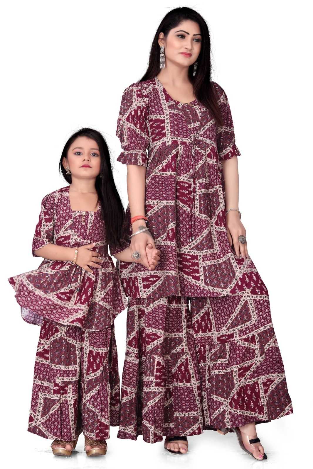 YNF RAYON WTX BALIKA VADHU MOTHER & DAUGHTER COMBO WHOLESALE CO ORD SET COMBO MANUFACTURER