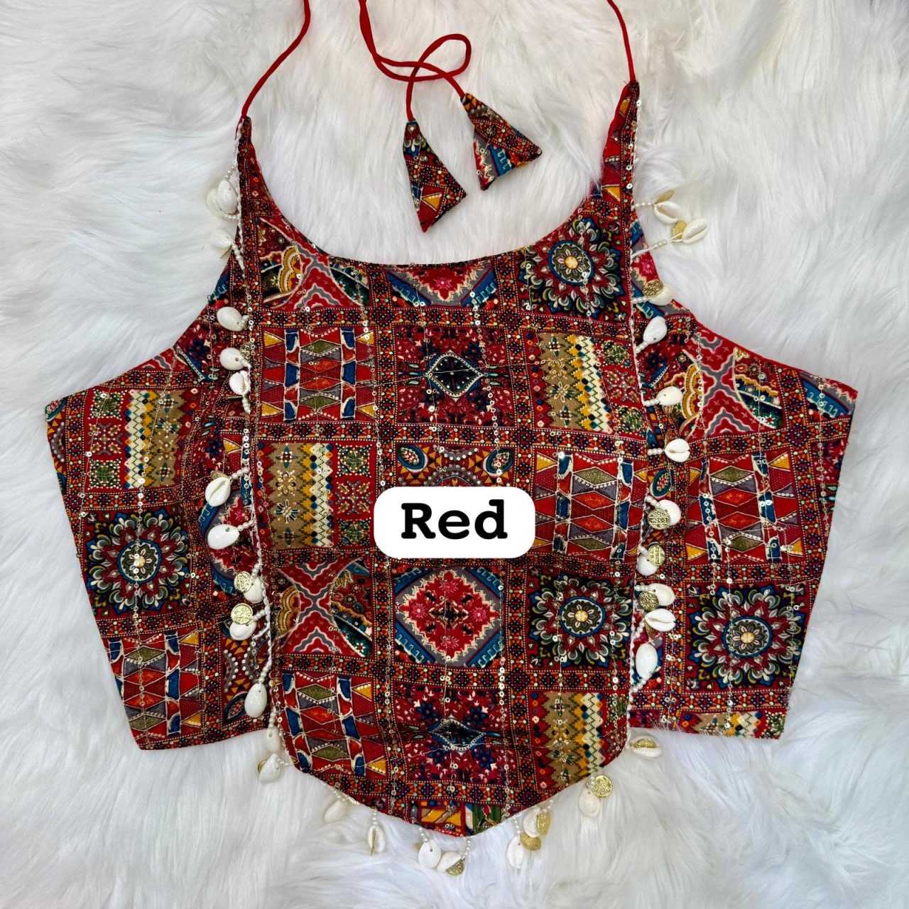 YNF REYON COTTON RRK 10 READY MADE BLOUSE WHOLESALE SLEEVELESS KUTCH WORK PRINTED BLOUSE MANUFACTURER 