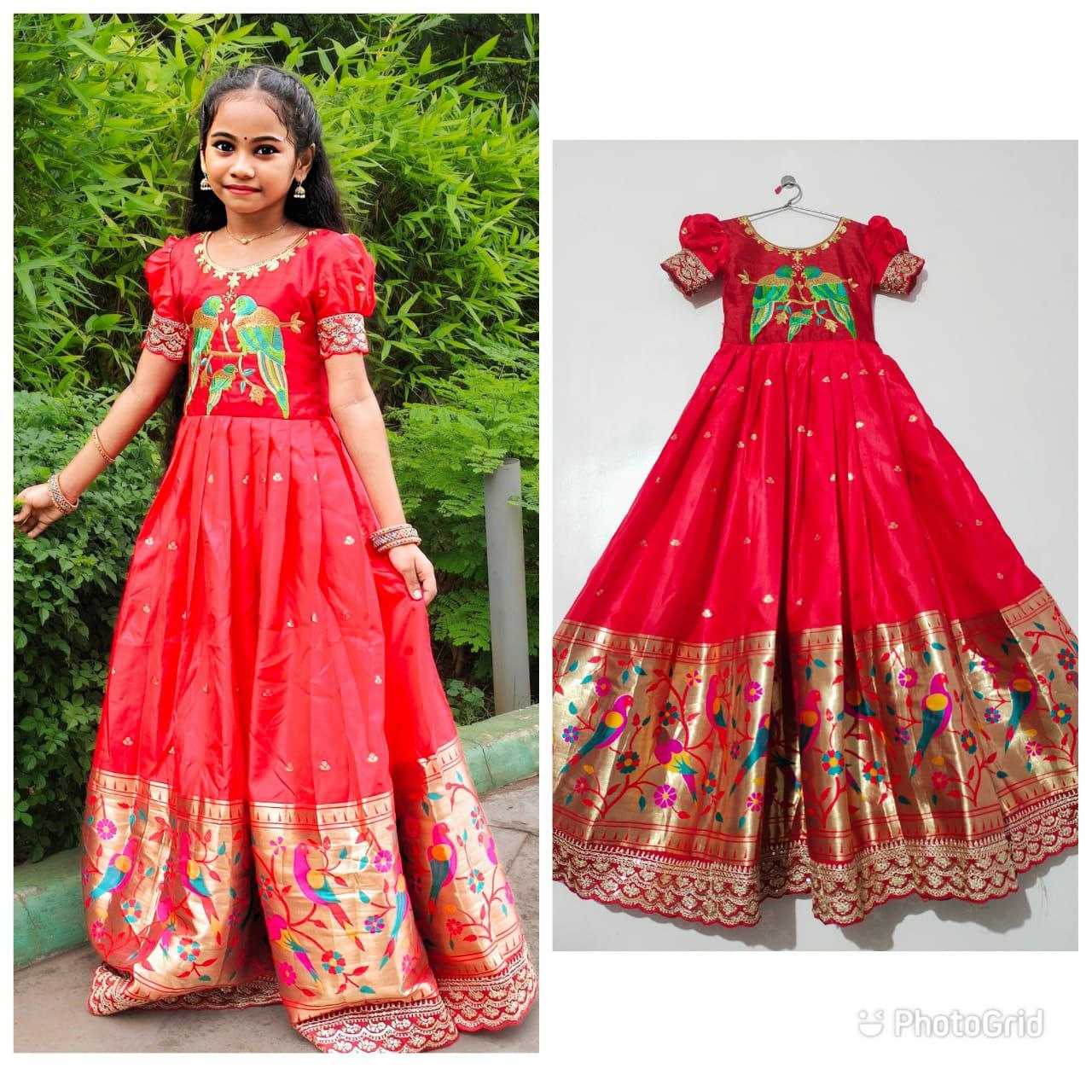 YNF SILK RPVR 08 KIDS WEAR WHOLESALE KIDS GOWNS MANUFACTURER 