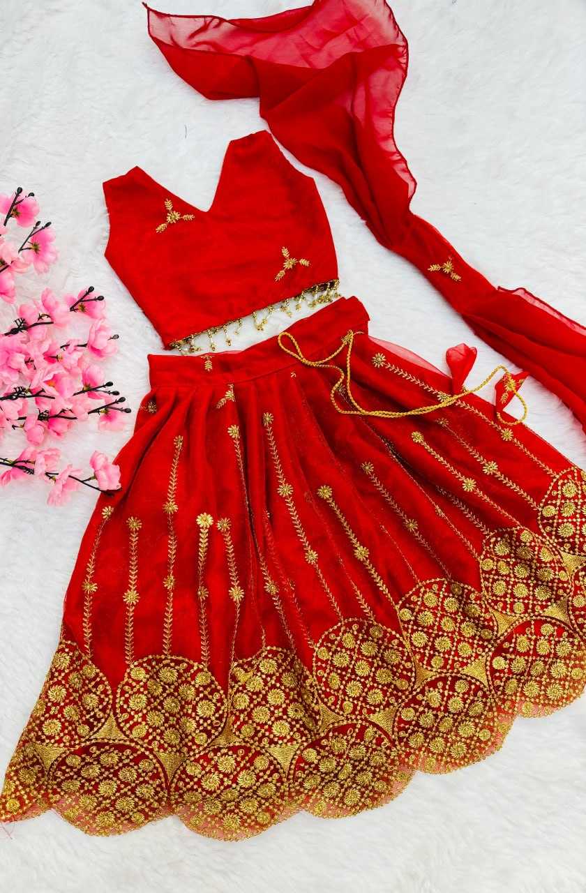 YNF SOFT TISSUE REF 34 KIDS WEAR WHOLESALE KIDS LEHENGAS MANUFACTURER