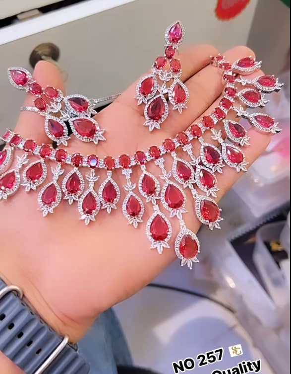 YNF AD DIAMOND ROSE14 WOMENS JEWELLERY WHOLESALE AD DIAMOND NECKLACE MANUFACTURER