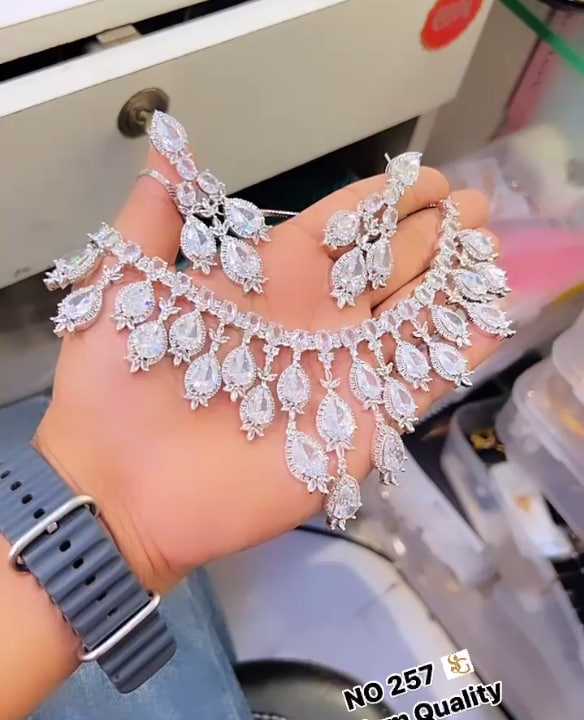 YNF AD DIAMOND ROSE15 WOMENS JEWELLERY WHOLESALE AD DIAMOND NECKLACE MANUFACTURER