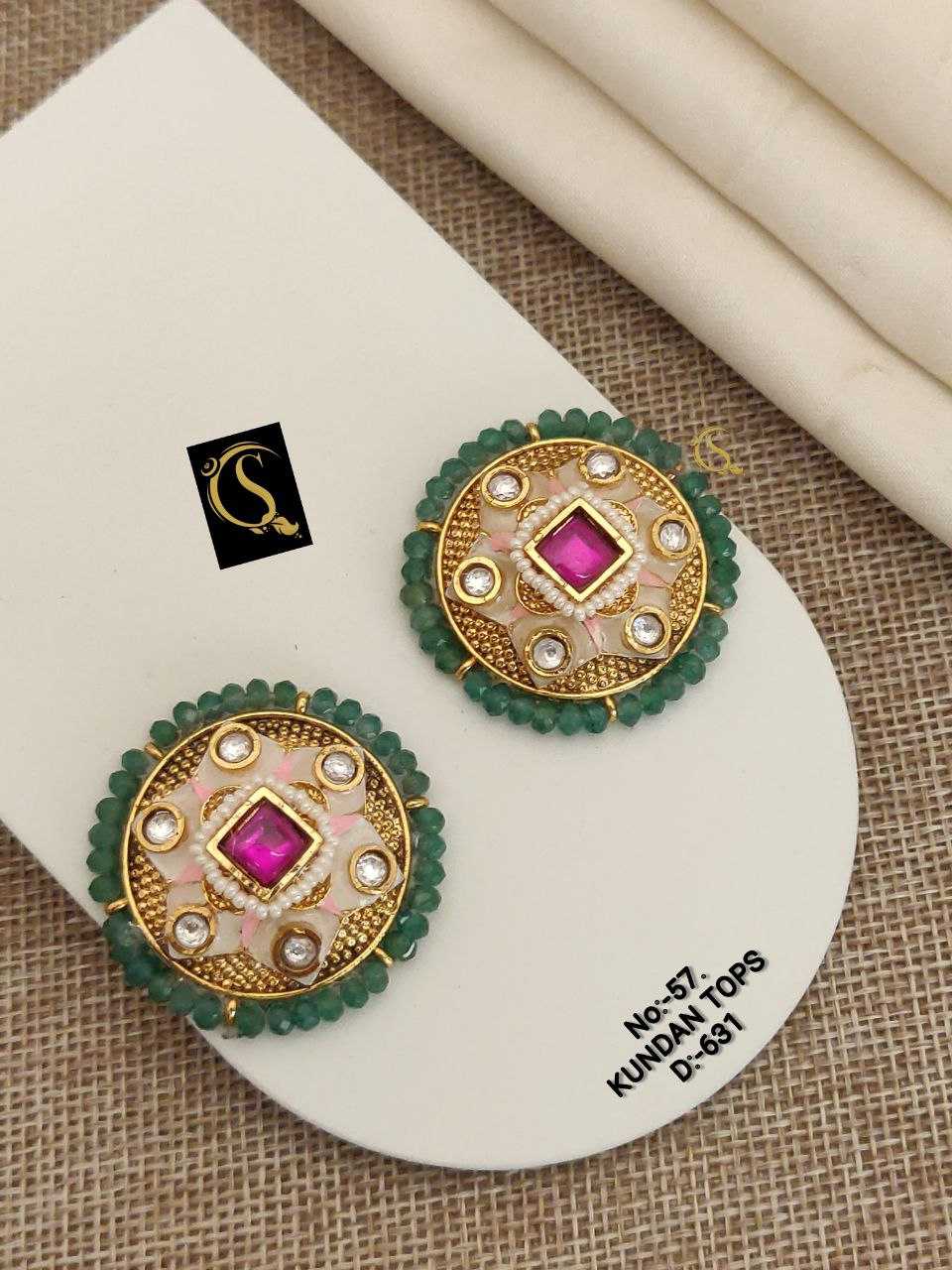 YNF BRASS EARRING8 WOMENS JEWELLREY WHOLESALE KUNDAN EARRINGS MANUFACTURER