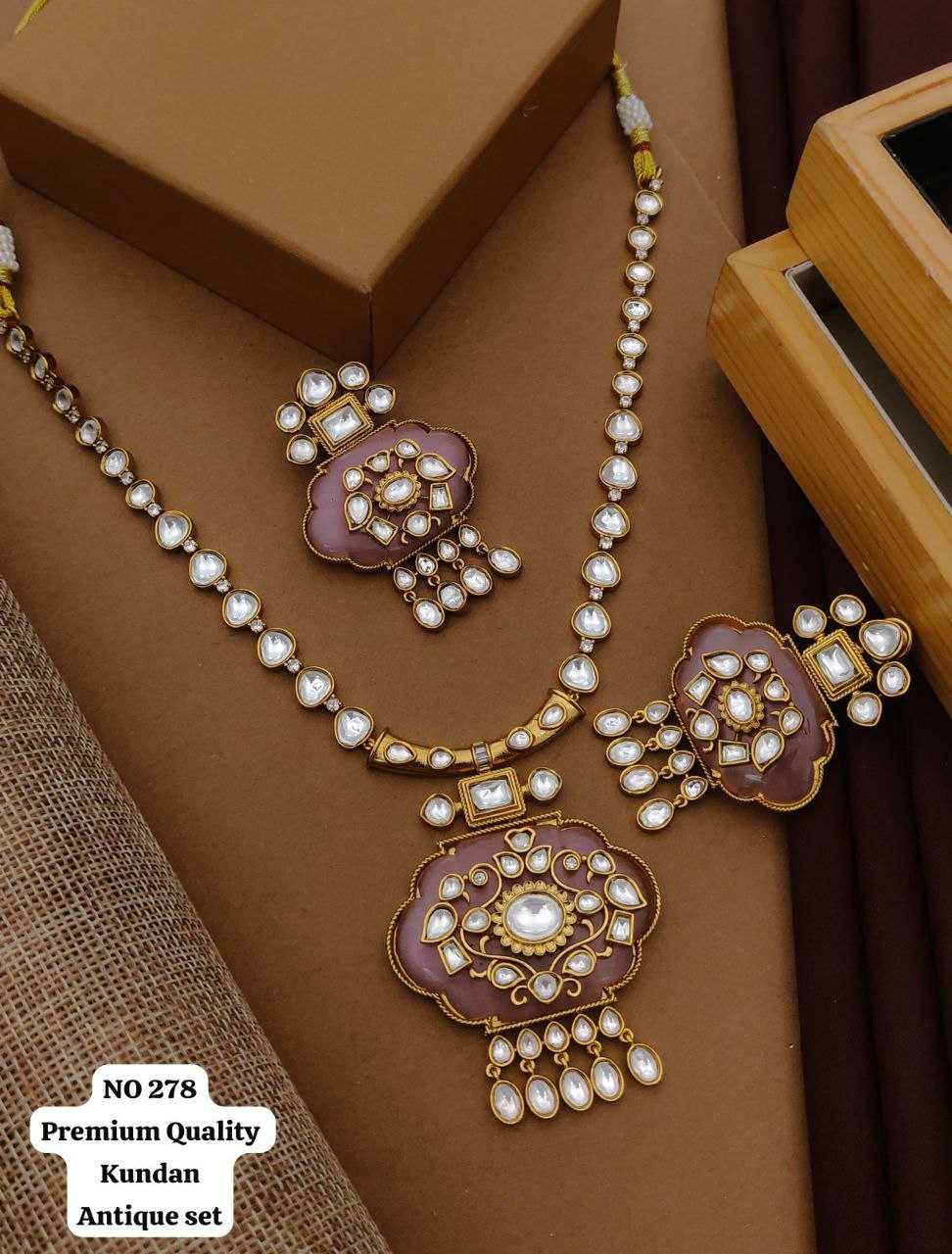 YNF BRASS KUNDAN 33 WOMENS JEWELLERY WHOLESALE KUNDAN NECKLACE SET MANUFACTURER