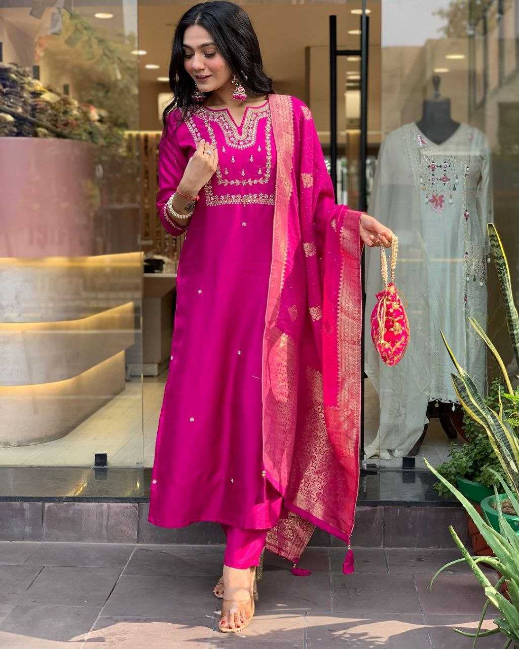 YNF CHANDERI SOFT RIN174 AKSHARA SUITS & DRESSES WHOLESALE LADIES LADIES SILK PARTY WEAR WEDDING CHANDERI SUITS MANUFACTURER