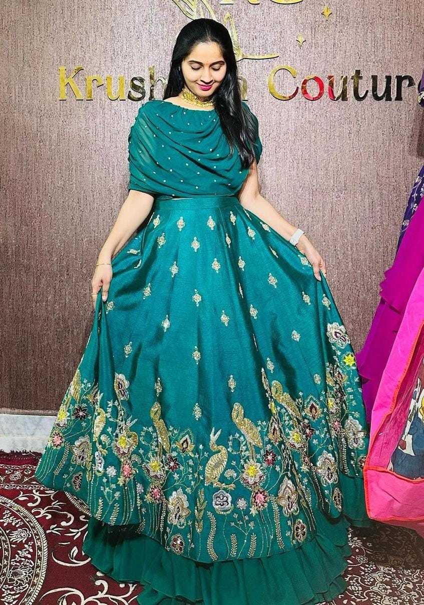 YNF CHINON SILK KESH108 5570 LEHENGAS WHOLESALE EMBROIDERED FANCY TRADITIONAL LEHENGAS MANUFACTURER