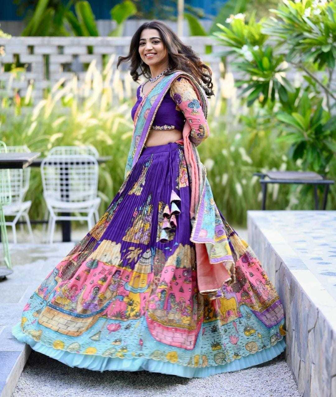 YNF CHINON SILK KESH108 5579 LEHENGAS WHOLESALE KALAMKARI FANCY TRADITIONAL LEHENGAS MANUFACTURER