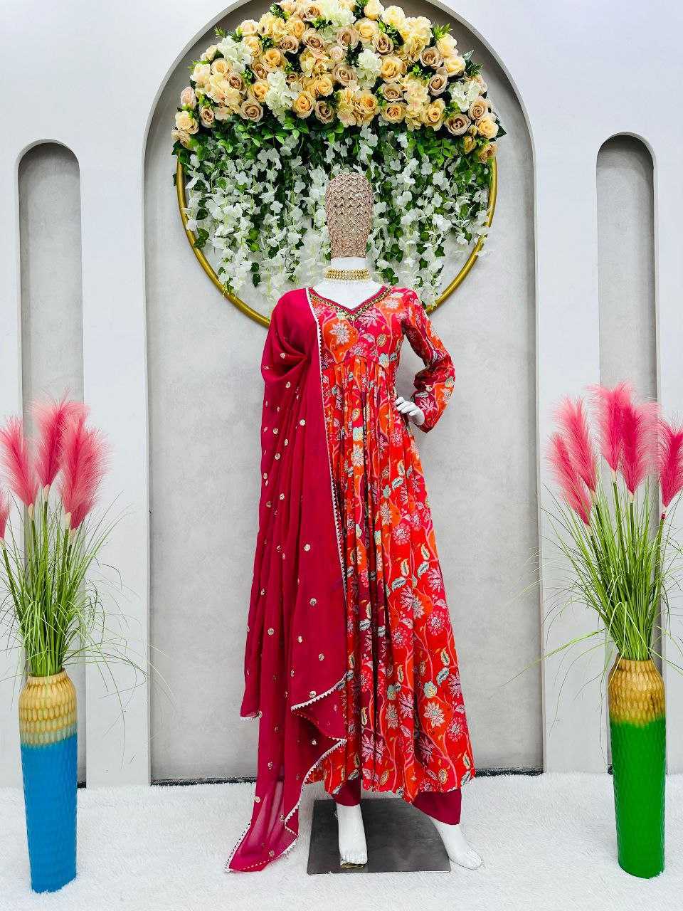 YNF CHINON SILK RIN169-5610 SUIT WHOLESALE LADIES,ALIA CUT,PRINTED SUIT  MANUFACTURER