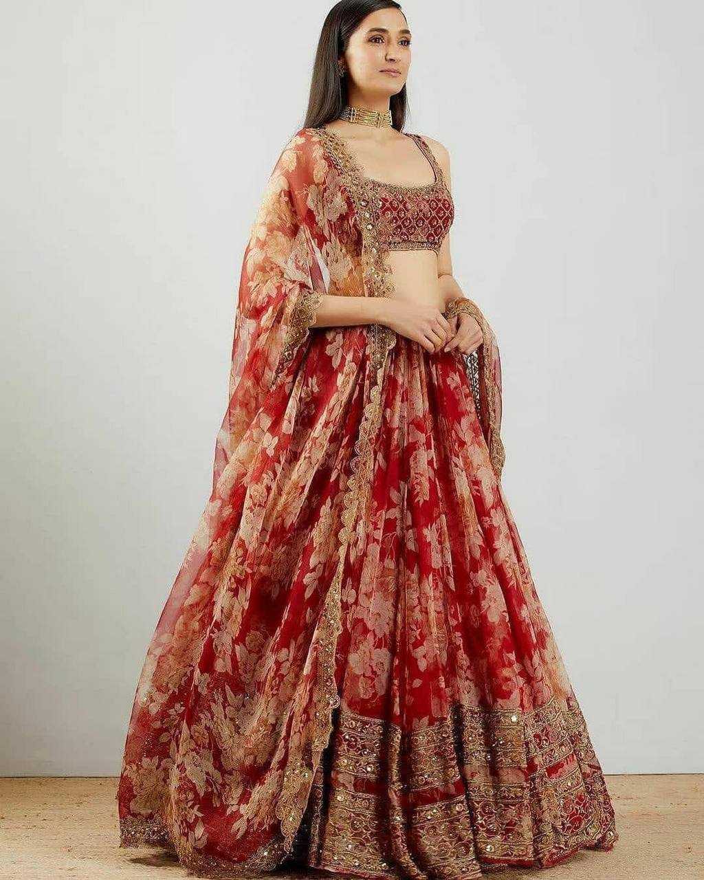 YNF FAUX GEORGETTE KESH129 170 LEHENGAS WHOLESALE CELEBRITY PRINTED EMBROIDERED BOLLYWOOD LEHENGAS CHOLI MANUFACTURER 