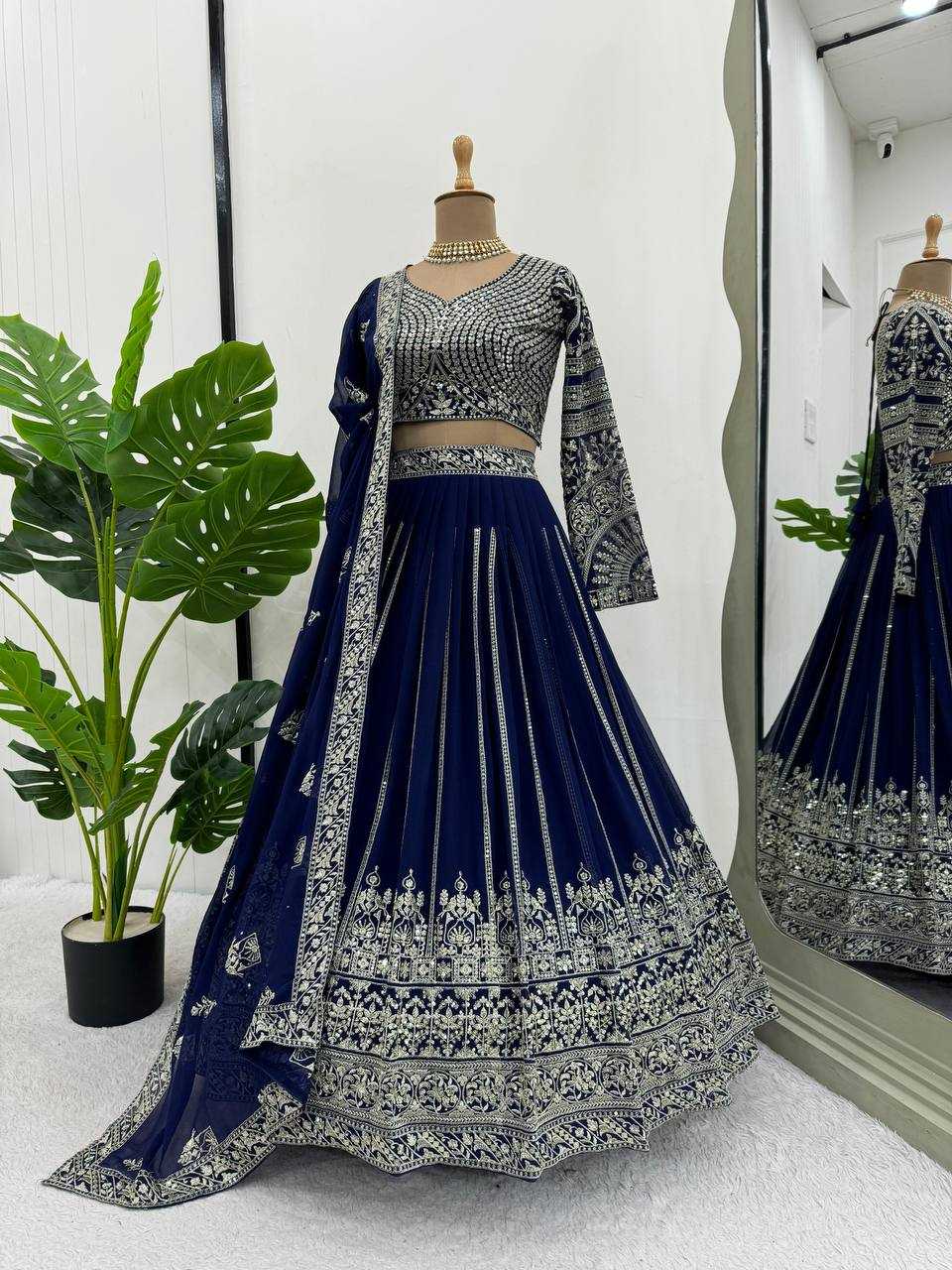 YNF FAUX GEORGETTE RIN162 295 LEHENGAS WHOLESALE FANCY TRADITIONAL LEHENGAS MANUFACTURER