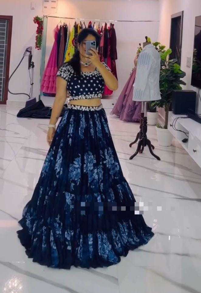 YNF GEORGETTE KESH108 5601 LEHENGAS WHOLESALE TRADITIONAL PRINTED EMBROIDERED LEHENGAS MANUFACTURER