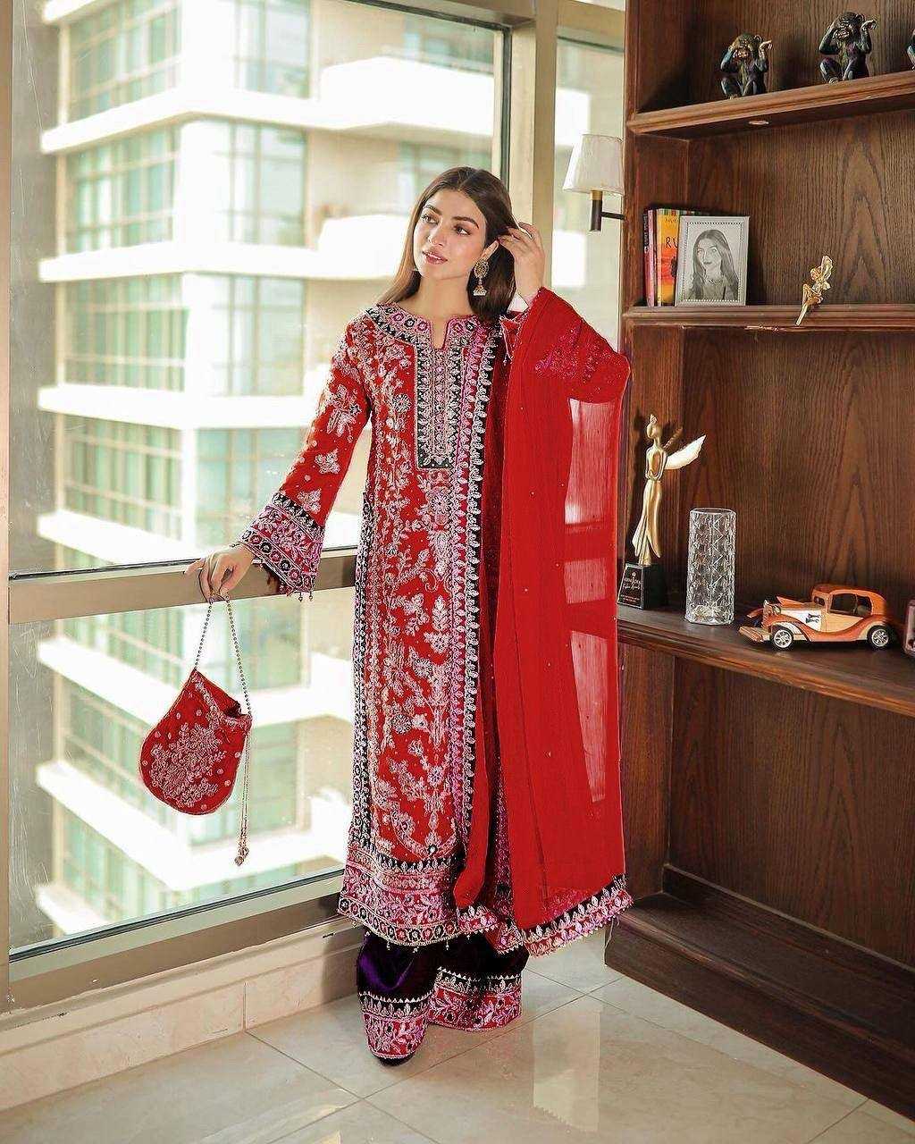 YNF GEORGETTE KESH149 1197 SUITS & DRESSES WHOLESALE PAKISTANI EMBROIDERY PALAZZO GEORGETTE ZARI WORK SUITS MANUFACTURER