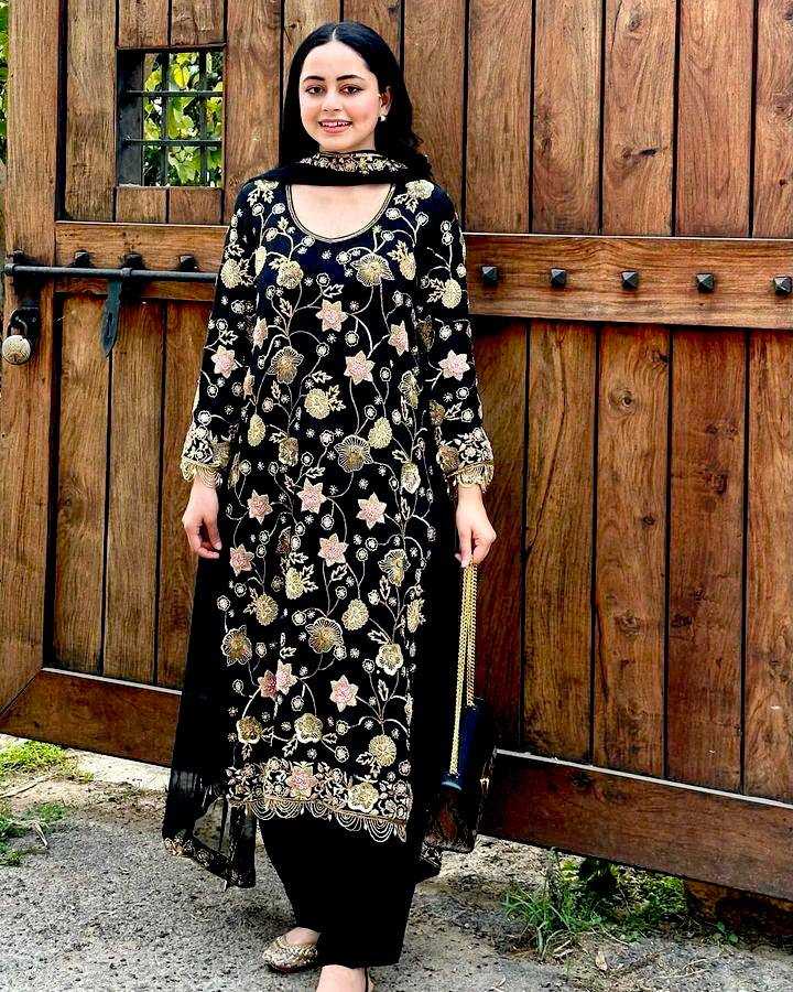 YNF GEORGETTE KESH149 1233 SUITS & DRESSES WHOLESALE LADIES PALAZZO EMBROIDERED PAKISTANI GEORGETTE SUITS MANUFACTURER