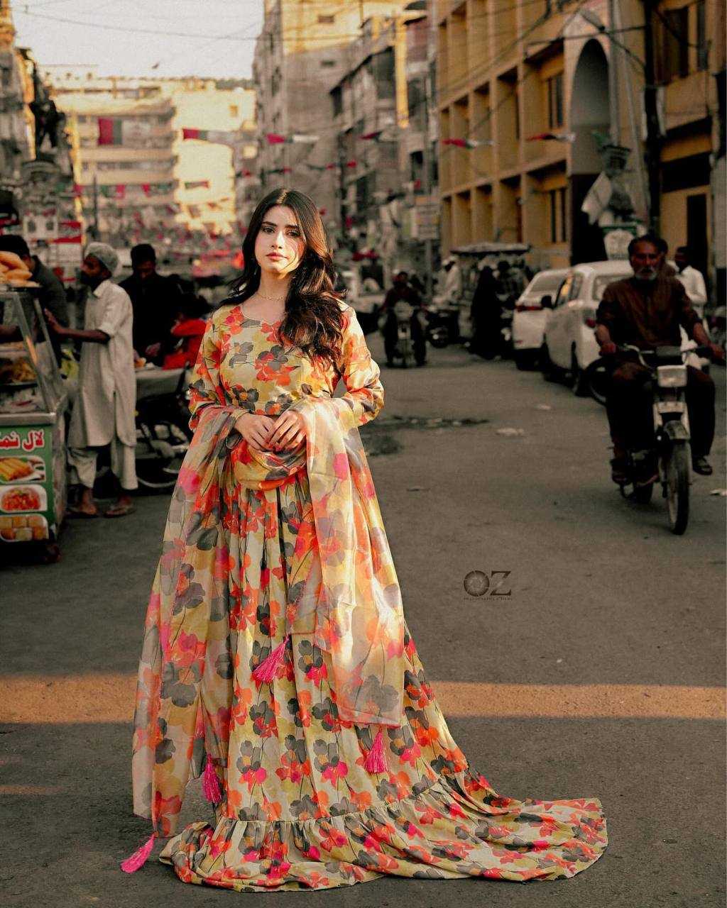 YNF MUSLIN COTTON KESH149 1229 GOWNS WHOLESALE PRINTED FANCY ANARKALI LONG GOWNS MANUFACTURER