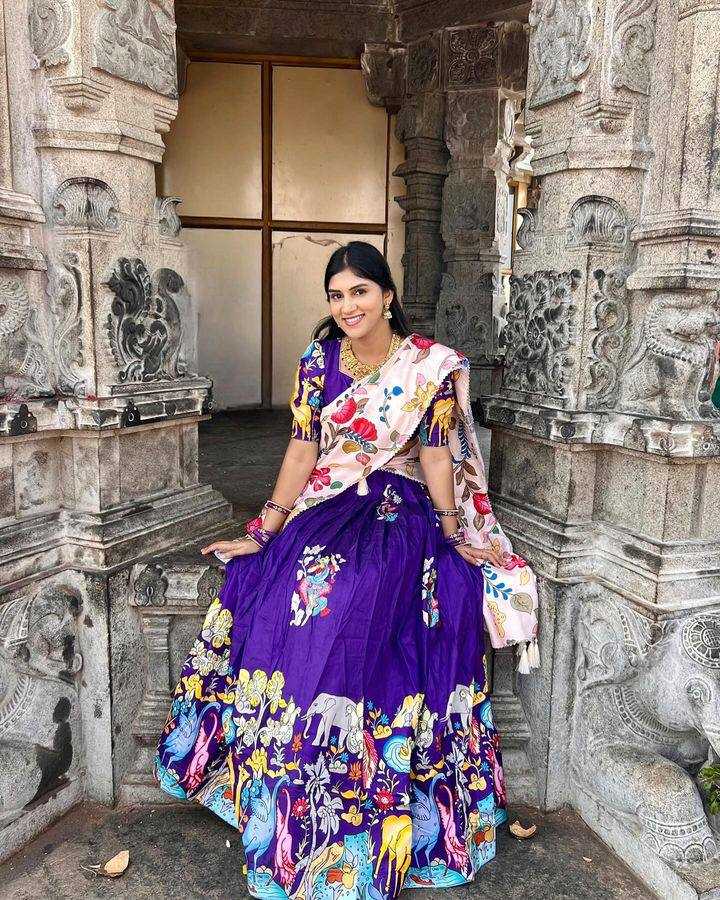 YNF MUSLIN COTTON KESH149 1243 LEHENGAS WHOLESALE PRINTED KALAMKARI TRADITIONAL LEHENGAS MANUFACTURER