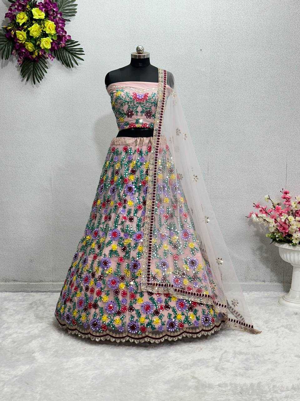 YNF SOFT NET KESH138 1012 LEHENGAS WHOLESALE FANCY EMBROIDERED NET FANCY LEHENGAS MANUFACTURER