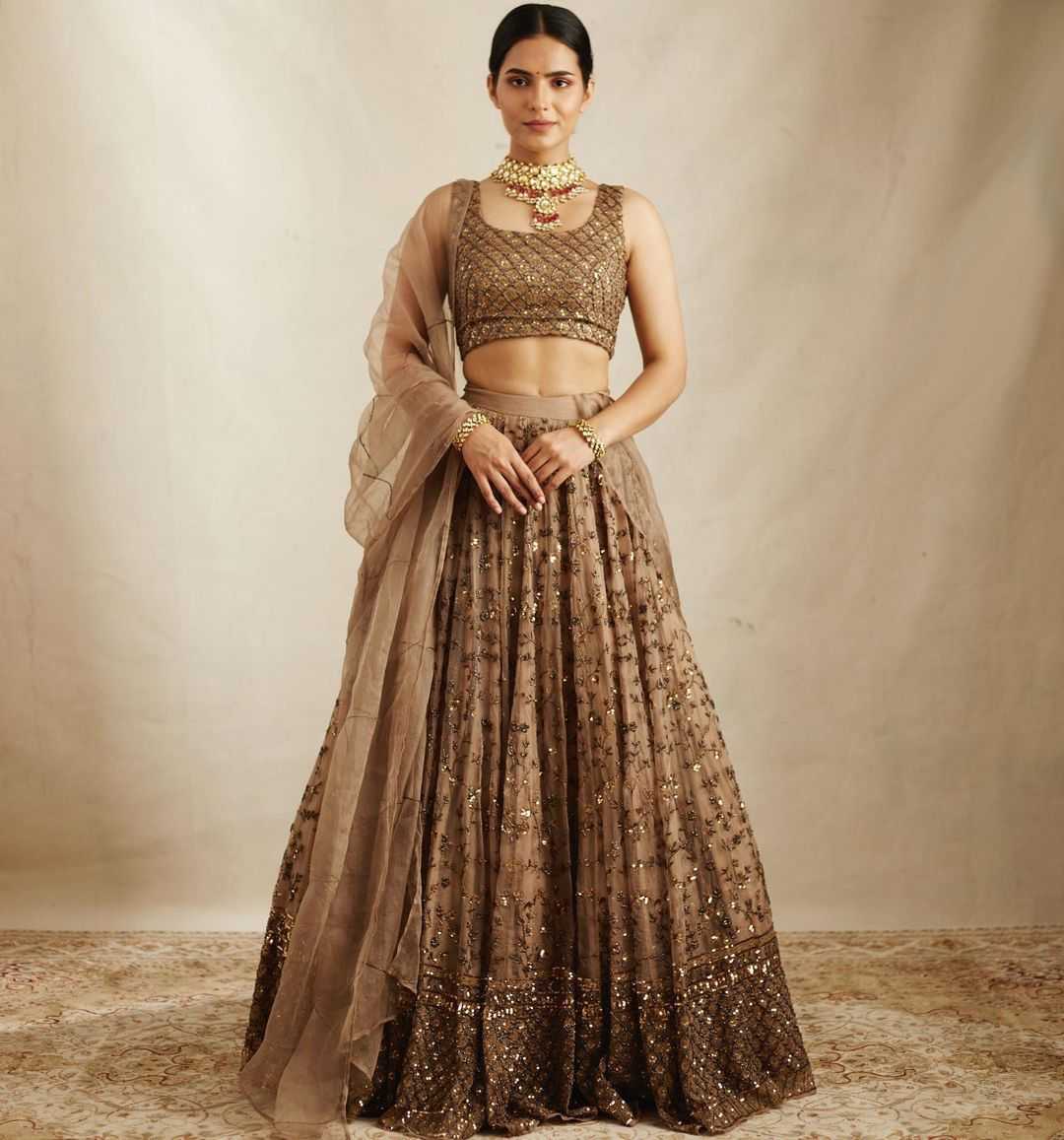 NET LEHENGA CHOLI