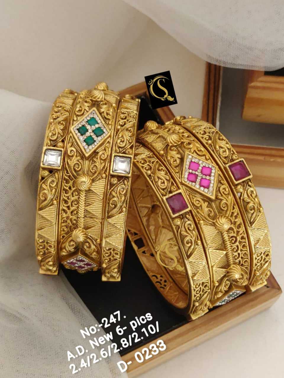 YNF BRASS 151A WOMENS JEWELLERY WHOLESALE RAJWADI BANGLES MANUFACTURER