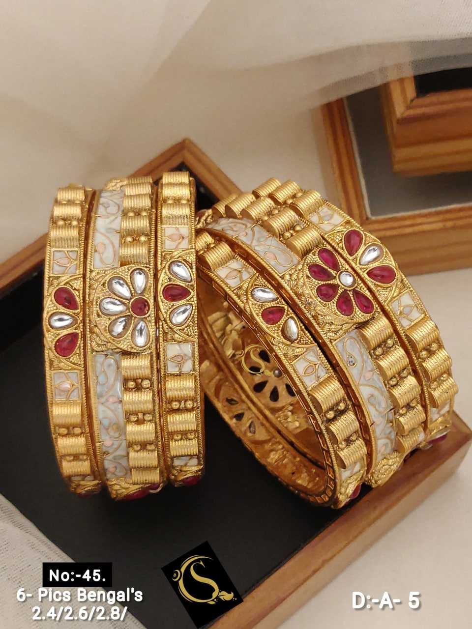 YNF BRASS 152A WOMENS JEWELLERY WHOLESALE RAJWADI BANGLES MANUFACTURER