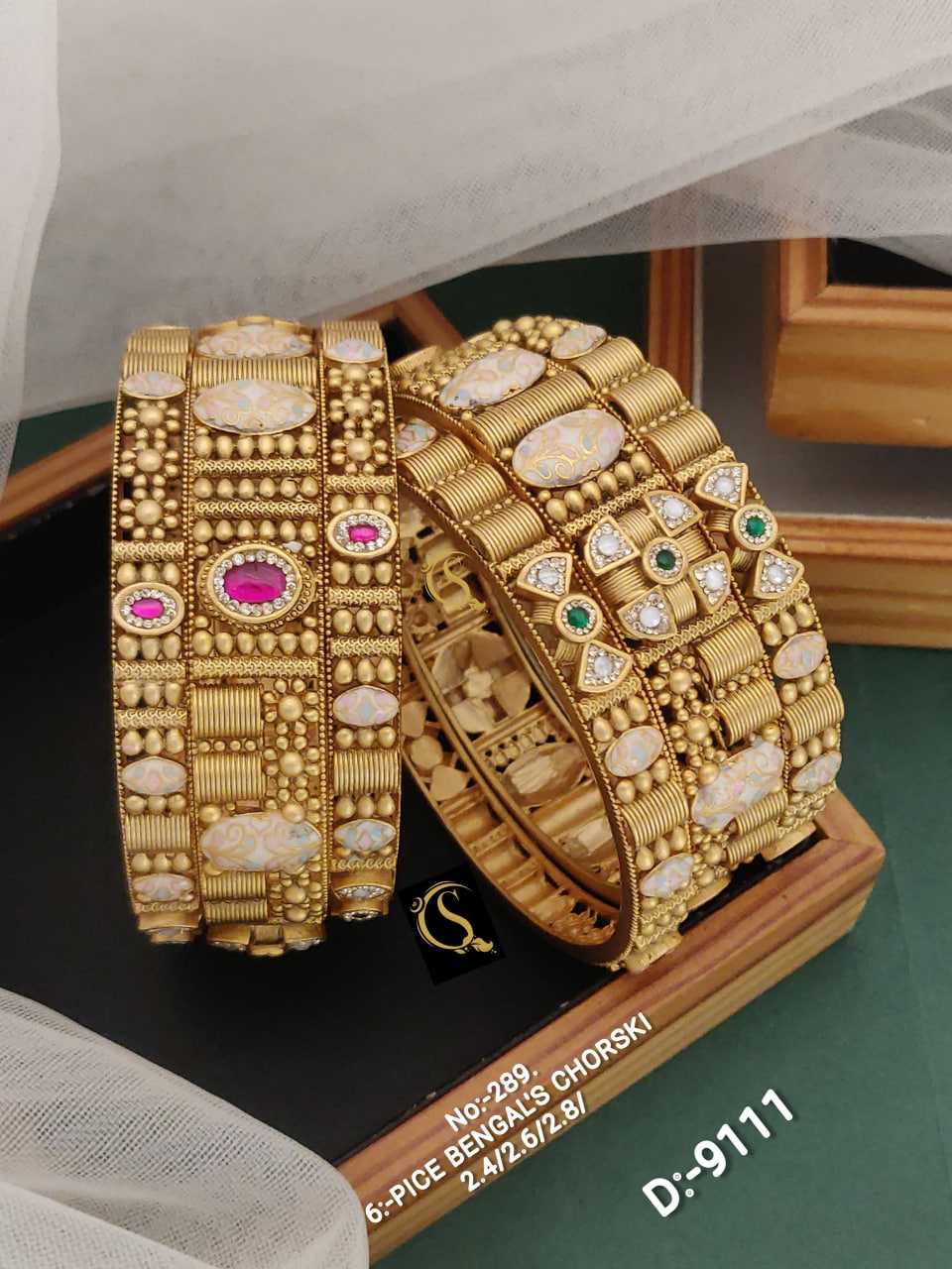 YNF BRASS 156A WOMENS JEWELLERY WHOLESALE RAJWADI BANGLES MANUFACTURER