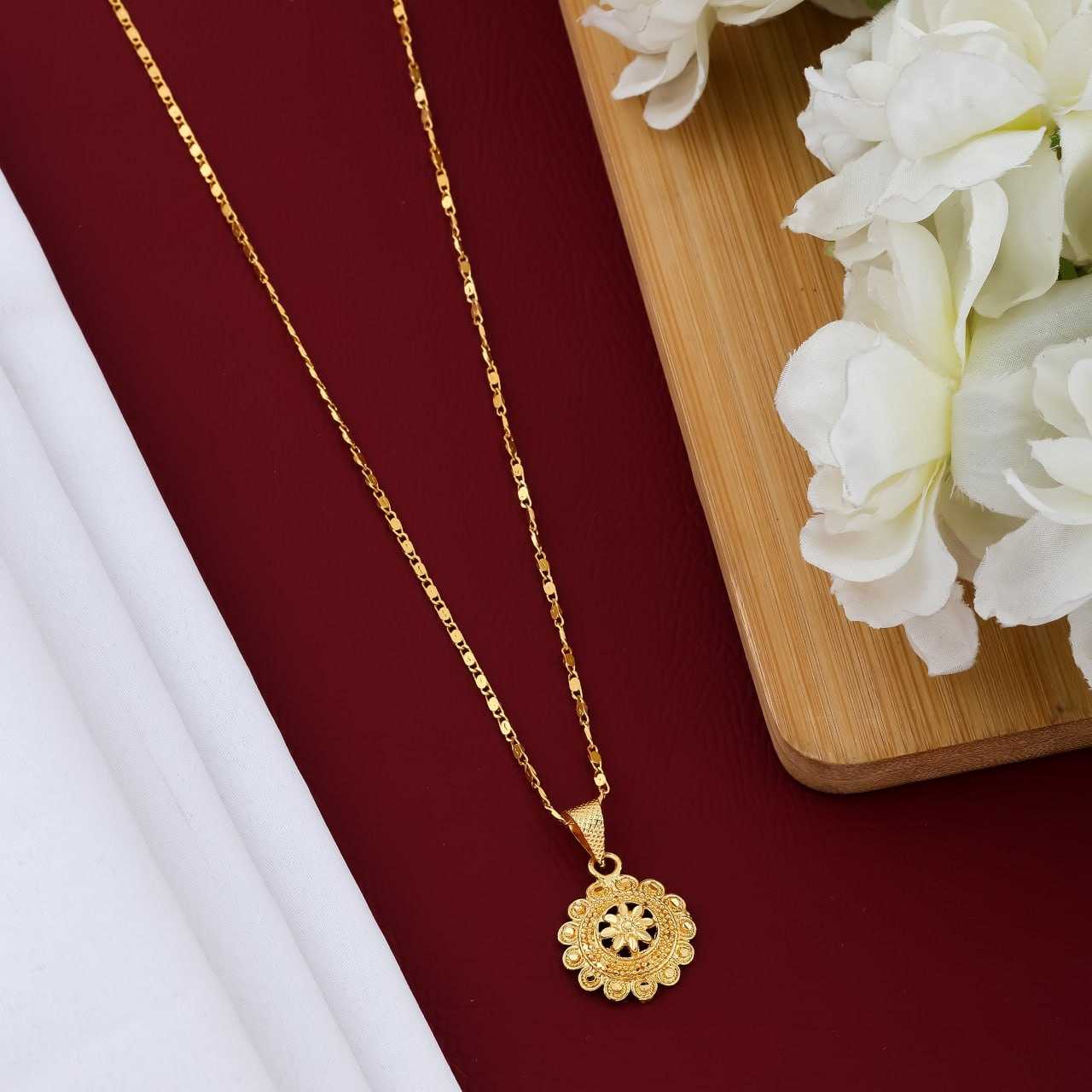 YNF BRASS KESH191 KAC216 WOMENS JEWELLERY WHOLESALE WOMEN CHAIN PENDANT SET GOLD CHAIN PENDANT MANUFACTURER